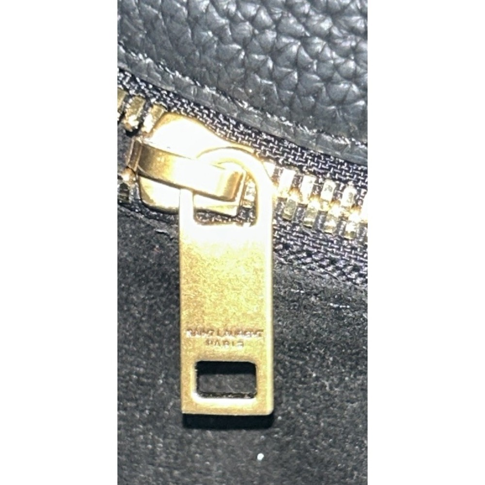 Saint Laurent le 5 A7 Bea Tote Deerskin Leather Shoulder Bag Women Black - Picture 8 of 9